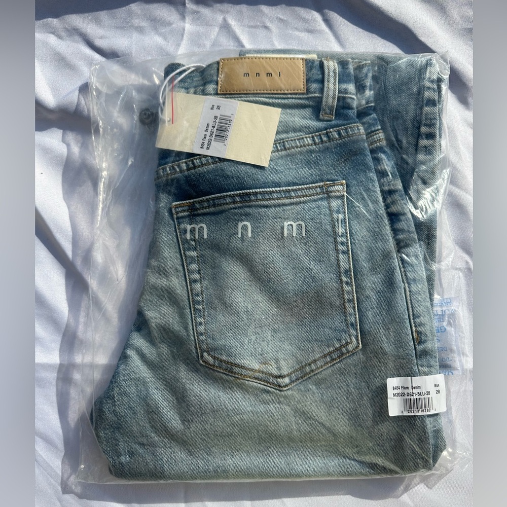 MNML mnml men’s flare denim blue size 28